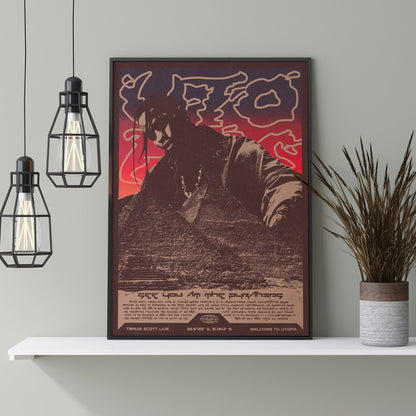 TRAVIS AT THE PYRAMIDS POSTER
